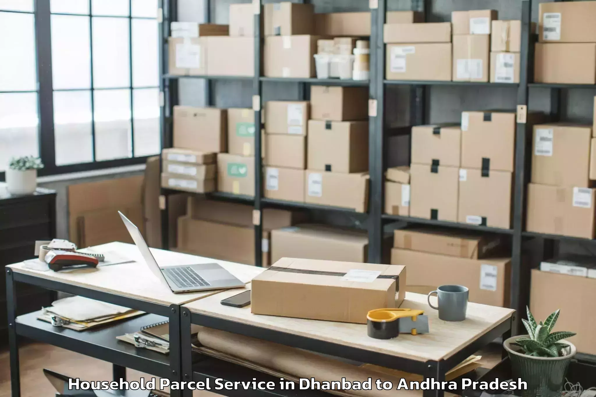 Easy Dhanbad to Reddigudem Household Parcel Booking